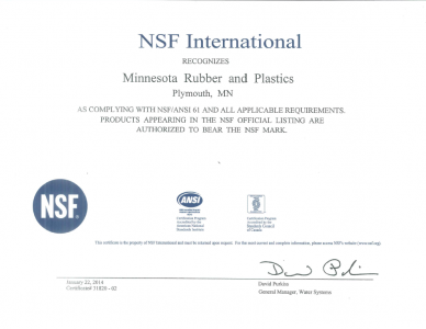 NSF/ANSI 61認(rèn)證-Plymouth, Minnesota